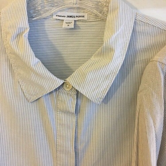 James Perse Striped Dress Shirts Lot of 2 - Picture 6 of 11